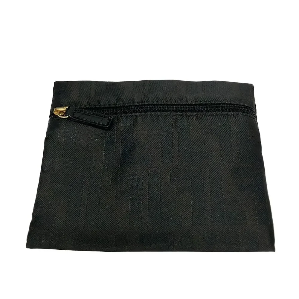Fendi Zucca Handbag 7VA240 Dark Brown Black Nylon Leather